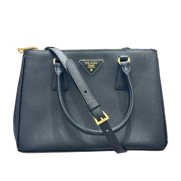 プラダ PRADA ガレリアミディアム ブラック サフィアーノ レディース ショルダーバッグ