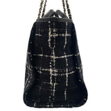シャネル CHANEL ドーヴィルラージショッピングバッグ A66941 ブラック ツイード レディース トートバッグ