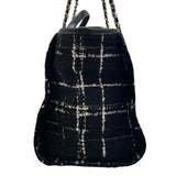 シャネル CHANEL ドーヴィルラージショッピングバッグ A66941 ブラック ツイード レディース トートバッグ