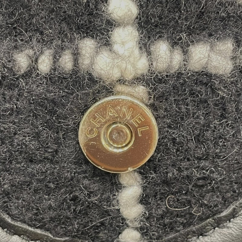 シャネル CHANEL ドーヴィルラージショッピングバッグ A66941 ブラック ツイード レディース トートバッグ