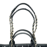 シャネル CHANEL ドーヴィルラージショッピングバッグ A66941 ブラック ツイード レディース トートバッグ