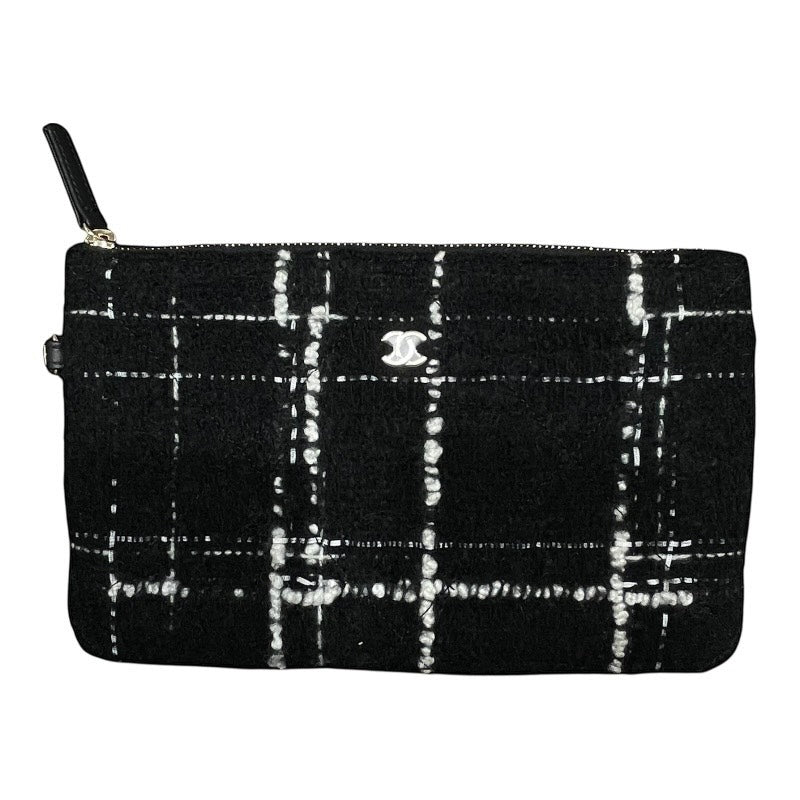 シャネル CHANEL ドーヴィルラージショッピングバッグ A66941 ブラック ツイード レディース トートバッグ