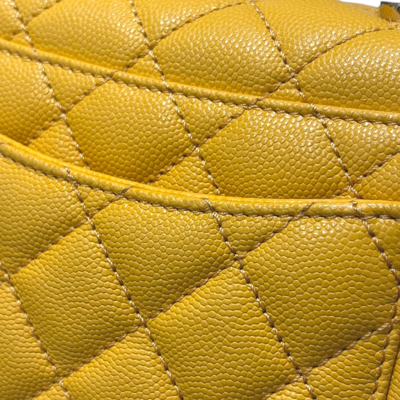 シャネル CHANEL ココハンドルXS A92990 ランダム イエロー　シルバー金具 レザー キャビア レディース ショルダーバッグ