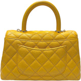 シャネル CHANEL ココハンドルXS A92990 ランダム イエロー　シルバー金具 レザー キャビア レディース ショルダーバッグ