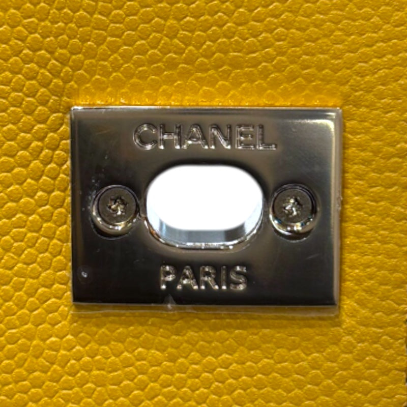 シャネル CHANEL ココハンドルXS A92990 ランダム イエロー　シルバー金具 レザー キャビア レディース ショルダーバッグ