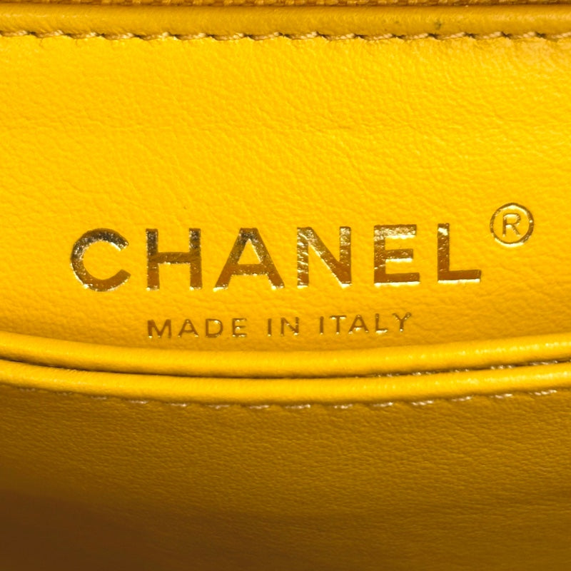 シャネル CHANEL ココハンドルXS A92990 ランダム イエロー　シルバー金具 レザー キャビア レディース ショルダーバッグ