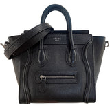 セリーヌ CELINE ラゲージ ナノショッパー ブラック カーフ レディース ハンドバッグ