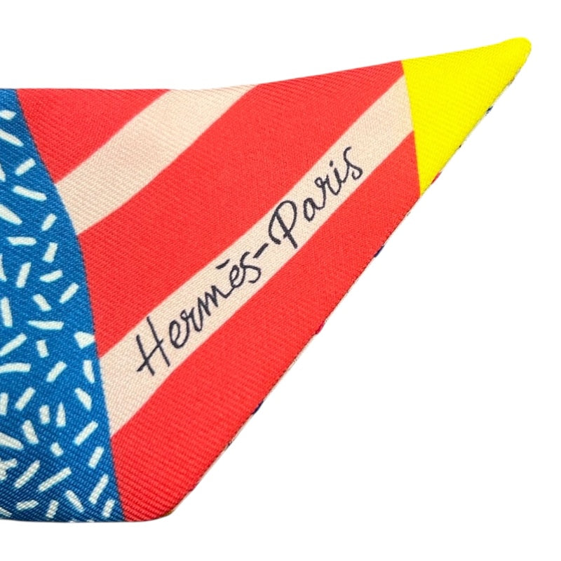 エルメス HERMES ツイリーツインズ  En Liberte! シルク100% ユニセックス スカーフ