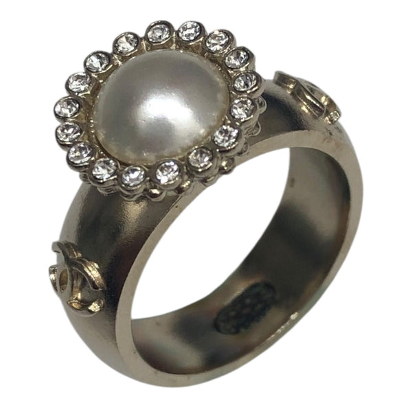 シャネル CHANEL パールモチーフリング　 ゴールド メタル　ストラス　パール アクセサリー
