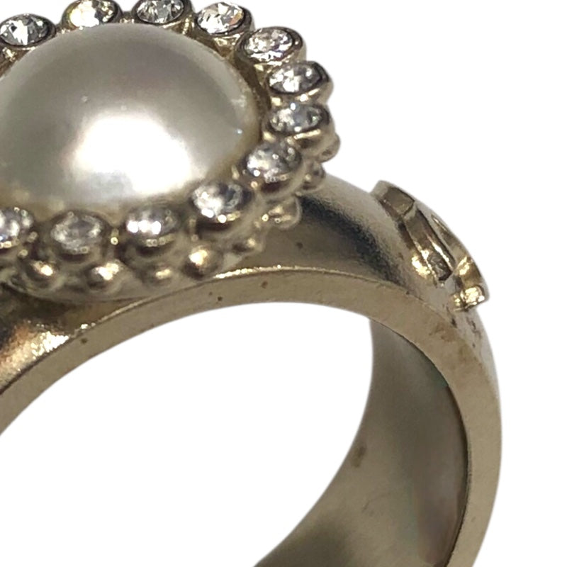 シャネル CHANEL パールモチーフリング　 ゴールド メタル　ストラス　パール アクセサリー