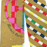 エルメス HERMES ツイリー BOUCLERIE MODERNE ブラウン シルク レディース スカーフ