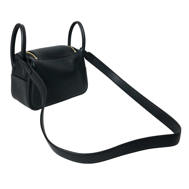 エルメス HERMES リンディミニ K刻印 ブラック ゴールド金具 トリヨンクレマンス レディース ショルダーバッグ