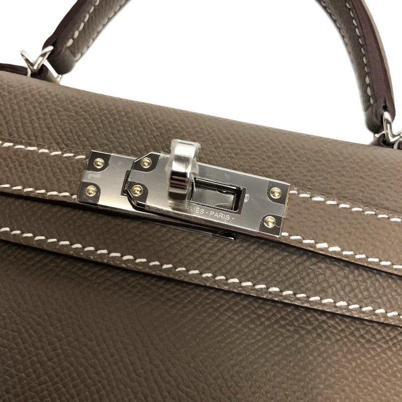 エルメス HERMES ミニケリー2 K刻 エトゥープ シルバー金具 エプソン レディース ショルダーバッグ