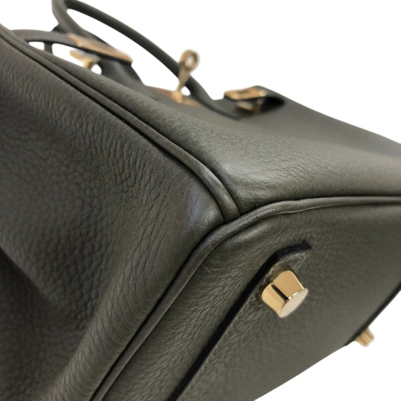 エルメス HERMES バーキン25 ヴェルソ B刻 ヴェールマキ・ブループリュム ゴールド金具 トゴ レディース ハンドバッグ