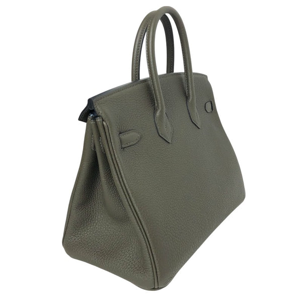 エルメス HERMES バーキン25 ヴェルソ B刻 ヴェールマキ・ブループリュム ゴールド金具 トゴ レディース ハンドバッグ