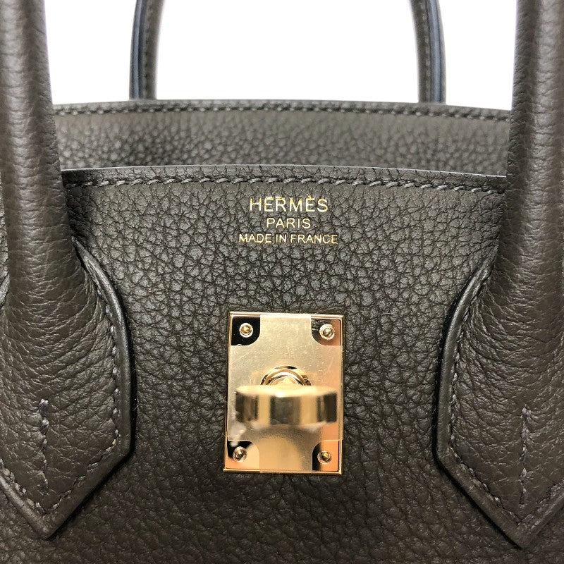 エルメス HERMES バーキン25 ヴェルソ B刻 ヴェールマキ・ブループリュム ゴールド金具 トゴ レディース ハンドバッグ