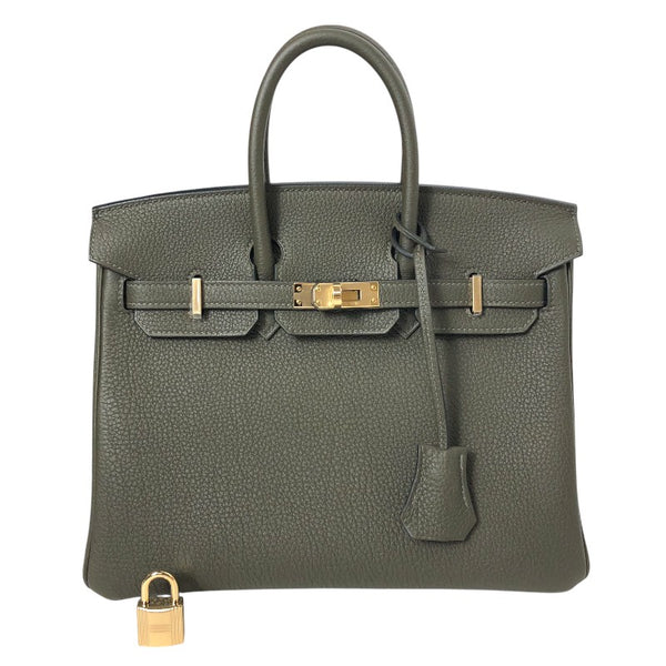 エルメス HERMES バーキン25 ヴェルソ B刻 ヴェールマキ・ブループリュム ゴールド金具 トゴ レディース ハンドバッグ