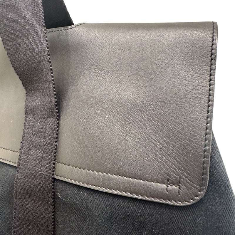 エルメス HERMES ヴァルパライソMM ブラック トワル・レザー ユニセックス ハンドバッグ