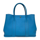 エルメス HERMES ガーデンパーティPM D刻 ブルーノール シルバー金具 ネゴンダ レディース トートバッグ