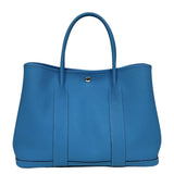 エルメス HERMES ガーデンパーティPM D刻 ブルーノール シルバー金具 ネゴンダ レディース トートバッグ