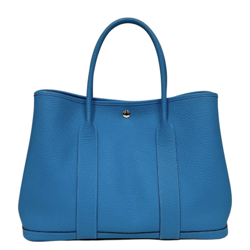 エルメス HERMES ガーデンパーティPM D刻 ブルーノール シルバー金具 ネゴンダ レディース トートバッグ