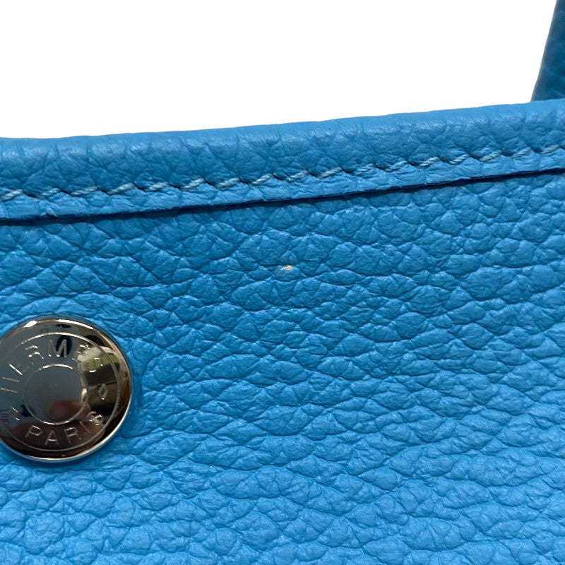 エルメス HERMES ガーデンパーティPM D刻 ブルーノール シルバー金具 ネゴンダ レディース トートバッグ