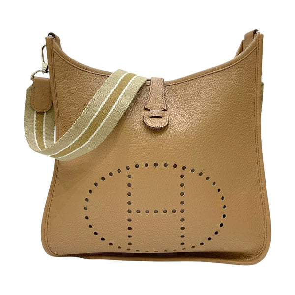 エルメス HERMES エヴリン1 PM □L刻印 タバックキャメル シルバー金具 トリヨンクレマンス レディース ショルダーバッグ