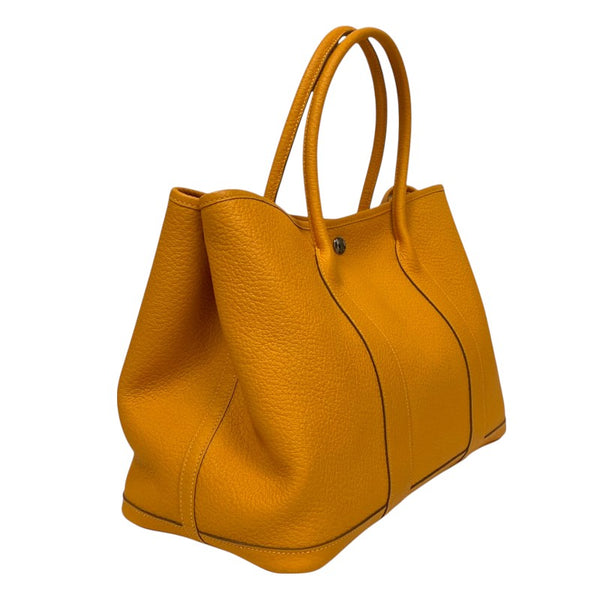 エルメス HERMES ガーデンパーティPM X刻 ムタード シルバー金具 ネゴンダ レディース トートバッグ