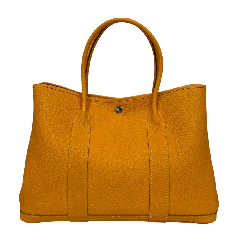 エルメス HERMES ガーデンパーティPM X刻 ムタード シルバー金具 ネゴンダ レディース トートバッグ