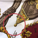 エルメス HERMES カレ90 ETRIERS レッド系 シルク100% レディース スカーフ
