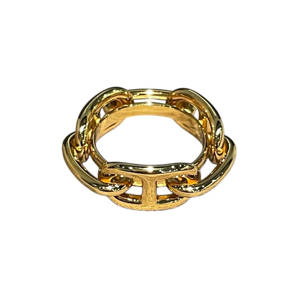エルメス HERMES ルガデスカーフリング ゴールド メタル アクセサリー