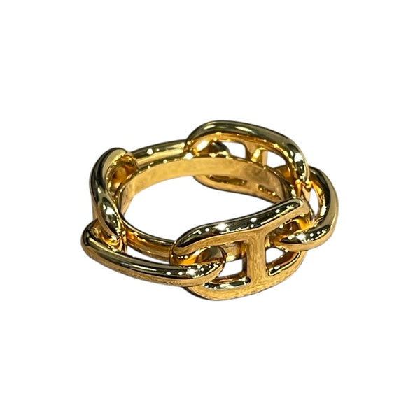 エルメス HERMES ルガデスカーフリング ゴールド メタル アクセサリー