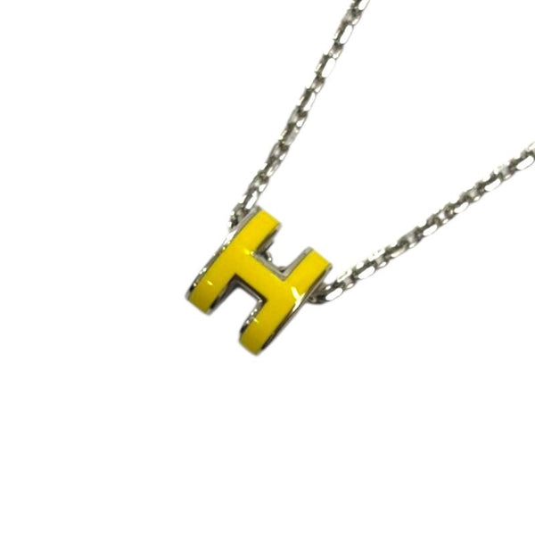 エルメス HERMES ポップアッシュミニネックレス ジョーヌ/SV メタル ジュエリー