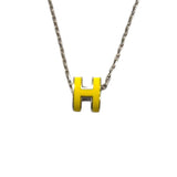 エルメス HERMES ポップアッシュミニネックレス ジョーヌ/SV メタル ジュエリー