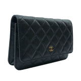 シャネル CHANEL マトラッセチェーンウォレット AP0250 ブラック・ゴールド金具 キャビア レディース ウォレットチェーン