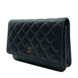 シャネル CHANEL マトラッセチェーンウォレット AP0250 ブラック・ゴールド金具 キャビア レディース ウォレットチェーン