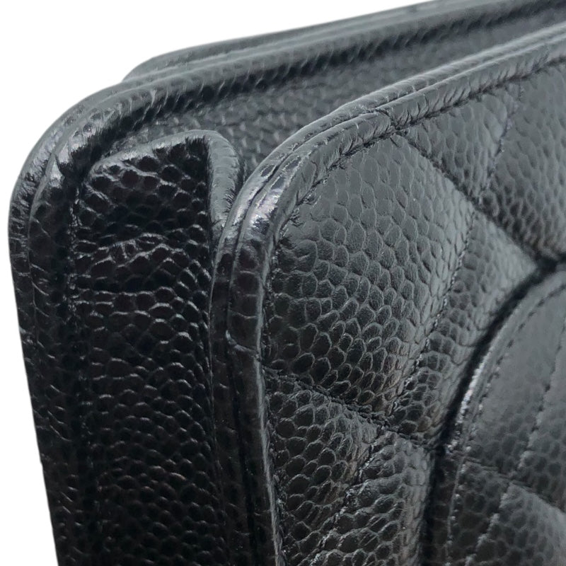 シャネル CHANEL マトラッセチェーンウォレット AP0250 ブラック・ゴールド金具 キャビア レディース ウォレットチェーン