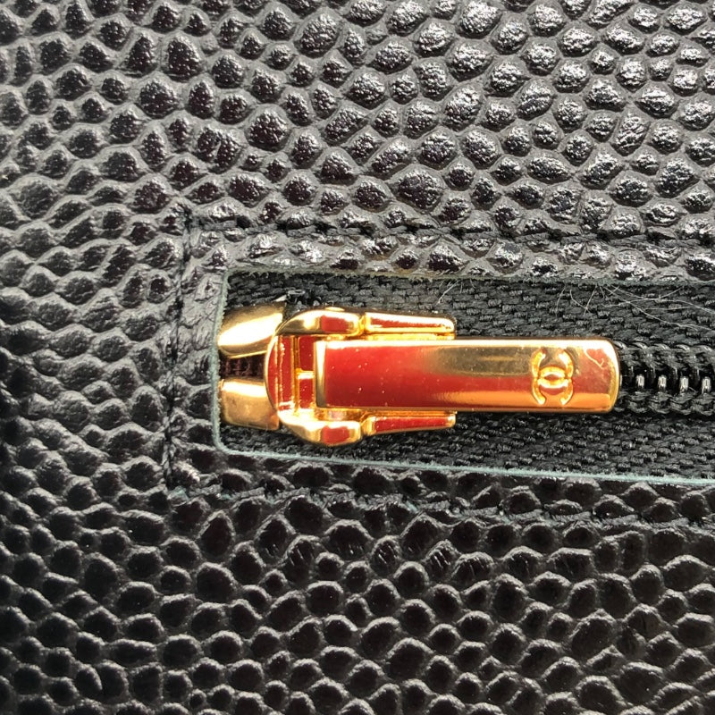 シャネル CHANEL マトラッセチェーンウォレット AP0250 ブラック・ゴールド金具 キャビア レディース ウォレットチェーン