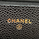 シャネル CHANEL マトラッセチェーンウォレット AP0250 ブラック・ゴールド金具 キャビア レディース ウォレットチェーン