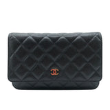 シャネル CHANEL マトラッセチェーンウォレット AP0250 ブラック・ゴールド金具 キャビア レディース ウォレットチェーン