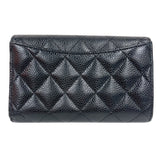 シャネル CHANEL タイムレス クラシック ミディアムウォレット AP0232 ブラック ゴールド金具 キャビアスキン レディース 三つ折り財布