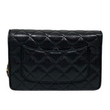 シャネル CHANEL マトラッセ チェーンウォレット A33814 27番台 ブラック ゴールド金具 キャビアスキン レディース ショルダーバッグ