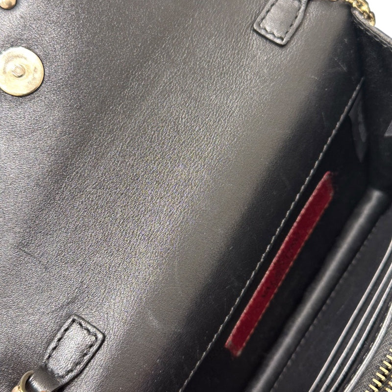 ヴァレンティノ VALENTINO ロックスタッズ　ショルダーウォレット ブラック レザー レディース ショルダーバッグ