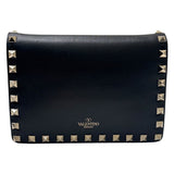ヴァレンティノ VALENTINO ロックスタッズ　ショルダーウォレット ブラック レザー レディース ショルダーバッグ