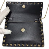 ヴァレンティノ VALENTINO ロックスタッズ　ショルダーウォレット ブラック レザー レディース ショルダーバッグ