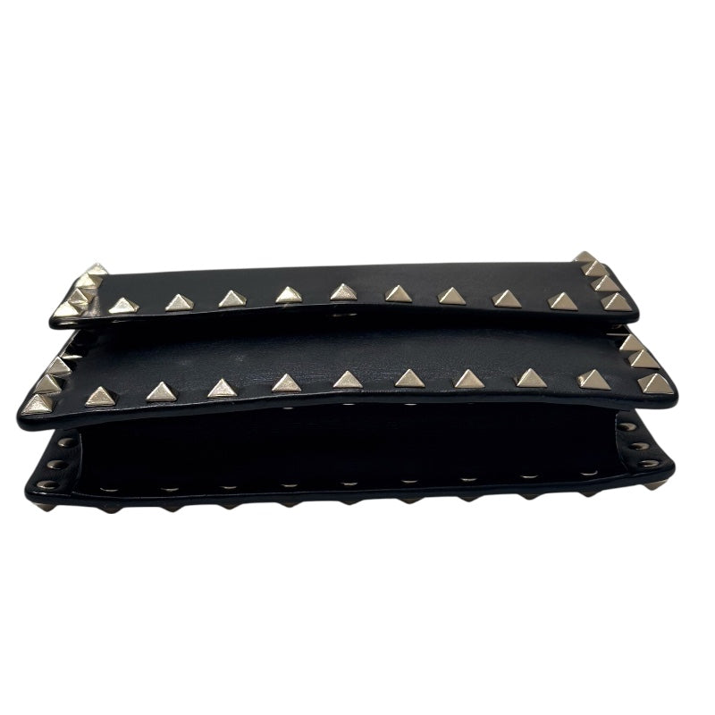 ヴァレンティノ VALENTINO ロックスタッズ　ショルダーウォレット ブラック レザー レディース ショルダーバッグ