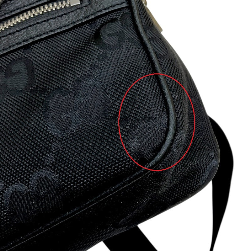グッチ GUCCI オフザグリッド ベルトバッグ 631341 ブラック GGナイロン/レザー メンズ ボディバッグ