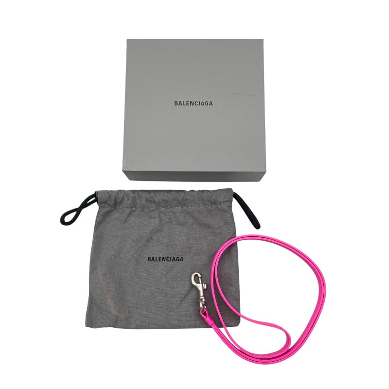 バレンシアガ BALENCIAGA エッセンシャル スモールウォレット 659224 ピンク レザー ユニセックス 二つ折り財布
