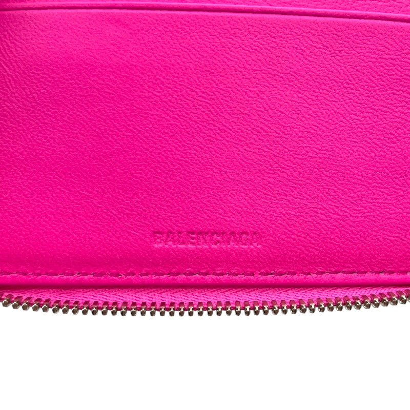 【BALENCIAGA】チェーンウォレットbag サテン black／pink バレンシアガ BALENCIAGA エッセンシャル スモールウォレット