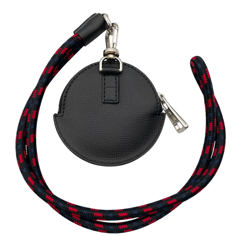 モンクレール MONCLER ショルダーポーチ ブラック レザー メンズ ポーチ